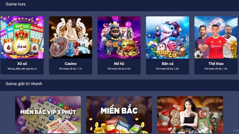 Kho game cá cược Xoso66 đa dạng phong phú